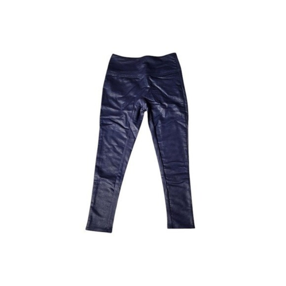 All Worthy by Hunter McGrady Faux Leather Leggings | Blue | Size SP